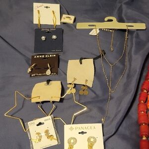 Lot Of  Gold and Silver Earrings Set Other Design jewelry.